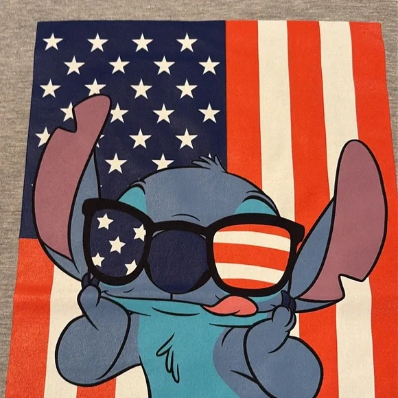 Disney’s Stitch American Flag Graphic T-Shirt - Picture 7 of 10